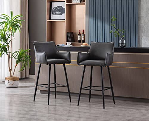 Wahson-Tabouret-de-Bar-Lot-de-2-Chaise-Bar-Haute-en-Cuir-PU-Tabourets-de-comptoir-Chaise-Cuisine-Moderne-avec-Repose-Pieds-Tabourets-Hauts-pour-BarCuisine-0-0