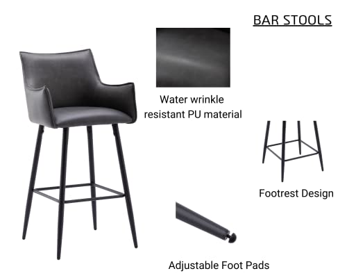 Wahson-Tabouret-de-Bar-Lot-de-2-Chaise-Bar-Haute-en-Cuir-PU-Tabourets-de-comptoir-Chaise-Cuisine-Moderne-avec-Repose-Pieds-Tabourets-Hauts-pour-BarCuisine-0-2