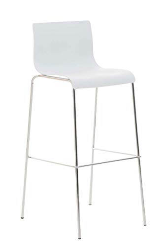 CLP-Tabouret-De-Bar-en-Plastique-I-Chaise-Haute-De-Bar-Empilable-I-Pitement-Et-Repose-Pieds-en-Mtal-I-Hauteur-DAssise-76-cm-0