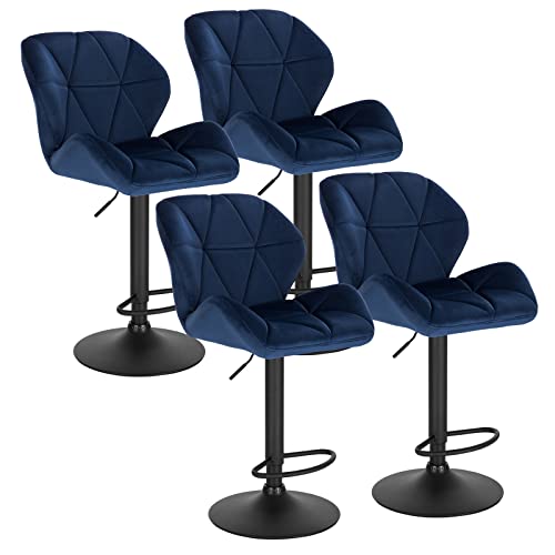 WOLTU-Lot-de-4-Tabouret-de-Bar-rglable-en-Hauteur-Chaise-Haute-pour-Bar-avec-Dossier-sige-rembour-Pied-en-mtal-2635-0