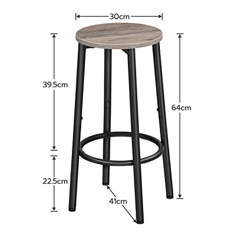 HOOBRO-Lot-de-2-Tabourets-de-Bar-Tabourets-de-Cuisine-avec-Repose-Pieds-Chaises-Hautes-Cadre-en-Mtal-Robuste-pour-Restaurants-Cuisines-Bars-et-Soire-0-1