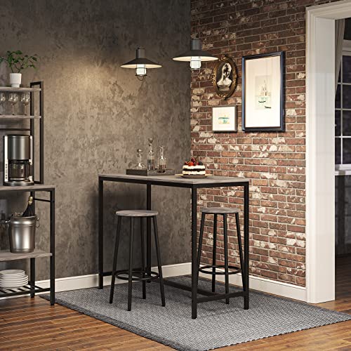 HOOBRO-Lot-de-2-Tabourets-de-Bar-Tabourets-de-Cuisine-avec-Repose-Pieds-Chaises-Hautes-Cadre-en-Mtal-Robuste-pour-Restaurants-Cuisines-Bars-et-Soire-0-2