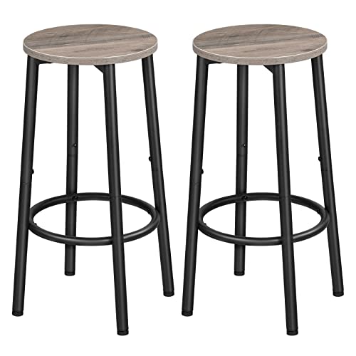 HOOBRO-Lot-de-2-Tabourets-de-Bar-Tabourets-de-Cuisine-avec-Repose-Pieds-Chaises-Hautes-Cadre-en-Mtal-Robuste-pour-Restaurants-Cuisines-Bars-et-Soire-0