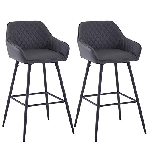 JaHECOME-Tabouret-de-bar-rembourr-en-velours-avec-repose-pieds-accoudoir-de-cuisine-tabouret-haut-support-Black-Metal-Legs-pour-la-maison-la-cuisine-et-le-comptoir-0