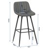 Lestarain-Tabouret-Bar-Lot-de-4-Chaise-de-Bar-Tabouret-de-Bar-avec-Dossier-Chaise-Haute-Bar-Bar-Tabouret-Surface-en-Simili-Cuir-Assise-Rembourre-Cadre-en-Mtal-LBAI63A-4-0-1 Lestarain-Tabouret-Bar-Lot-de-4-Chaise-de-Bar-Tabouret-de-Bar-avec-Dossier-Chaise-Haute-Bar-Bar-Tabouret-Surface-en-Simili-Cuir-Assise-Rembourre-Cadre-en-Mtal-LBAI63A-4-0-1