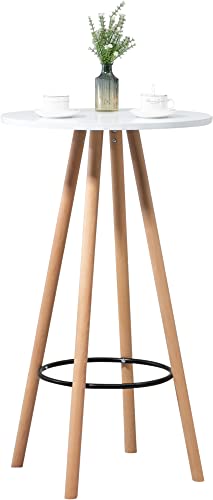 CLP-Table-Haute-De-Bar-Livia-avec-Plateau-Rond-I-Pieds-en-Bois-I-Repose-Pieds-en-Mtal-0