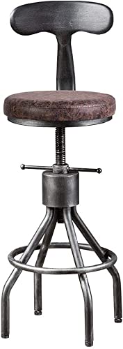 Lot-de-2-tabourets-de-bar-de-style-industriel-avec-dossier-et-sige-pivotant-en-polyurthane-584--838-cm-de-hauteur-rglable-0-1