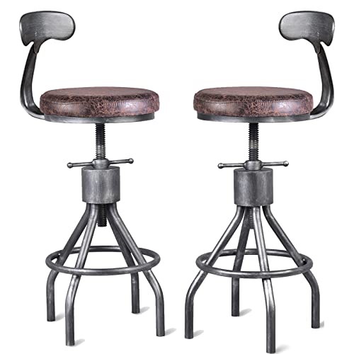 Lot-de-2-tabourets-de-bar-de-style-industriel-avec-dossier-et-sige-pivotant-en-polyurthane-584--838-cm-de-hauteur-rglable-0