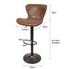 Tabouret-Bar-Lot-de-2-Vintage-Marron-Rglable-Tabouret-de-Bar-Pivotant-Tabouret-Bar-Cuisine-Industriel-Chaise-Bar-Rotatif-avec-Dossier-et-Repose-Pieds-pour-Maison-Cuisine-Bistro-0-2