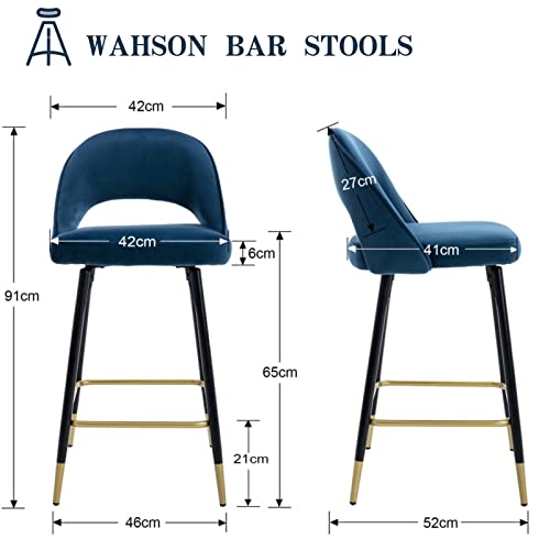 Wahson-Chaise-Salle--Manger-Lot-de-2-en-Velours-Chaise-Cuisine-Moderne-Pieds-en-mtal-Chaise--Dinner-Rembourres-pour-CuisineRestaurant-0-0