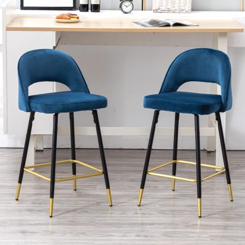 Wahson-Chaise-Salle--Manger-Lot-de-2-en-Velours-Chaise-Cuisine-Moderne-Pieds-en-mtal-Chaise--Dinner-Rembourres-pour-CuisineRestaurant-0