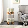 IBUYKE-Tabouret-Ottoman-en-Bois-Tabouret-de-Repose-Pieds-Cache-poussire-Lavable-Fauteuil-Pouf-Rembourr-pour-Salon-et-Chambre–Coucher-Carr-Gris-Clair-0-2