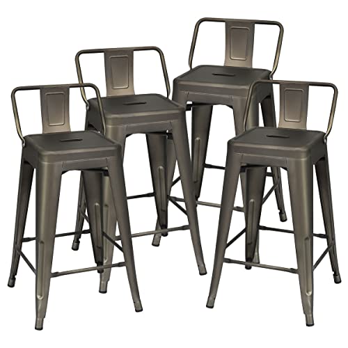 LIFEZEAL-Lot-de-4-Tabourets-de-Bar-en-Acier-avec-Dossier-Bas-Chaise-de-Bar-Tabouret-avec-Repose-Pieds-et-Patins-Antidrapants-Tabourets-Empilables-pour-Bar-Salon-ou-Salle--Manger-Charge-150KG-0