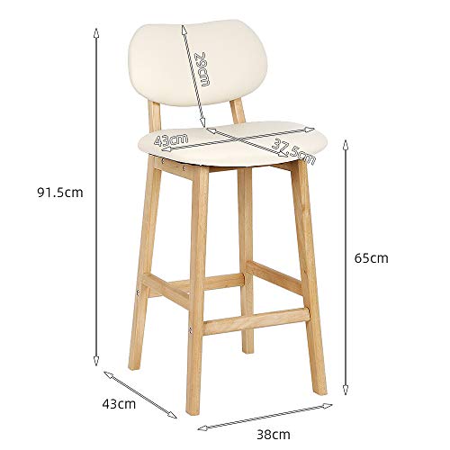 LANTUS-Lot-de-2468-Tabouret-de-BarTabouret-de-Cuisine-Design-en-Cuir-Artificiel-et-BoisTabourets-de-Bar-Design-scandinave-Grand-Confort-avec-Repose-Pieds-et-accoudoirs-Bois-de-htre-0-1