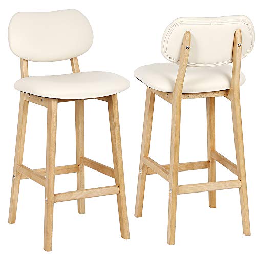 LANTUS-Lot-de-2468-Tabouret-de-BarTabouret-de-Cuisine-Design-en-Cuir-Artificiel-et-BoisTabourets-de-Bar-Design-scandinave-Grand-Confort-avec-Repose-Pieds-et-accoudoirs-Bois-de-htre-0