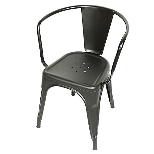 Lot-de-4-Tabourets-de-Bar-en-mtal-Noir-Mat-avec-Petit-Dossier-chaises-de-Bar-ou-Tabourets-mtal-Hauteur-76cm-Parfait-pour-Table-de-100-cm-et-Plus-0-0
