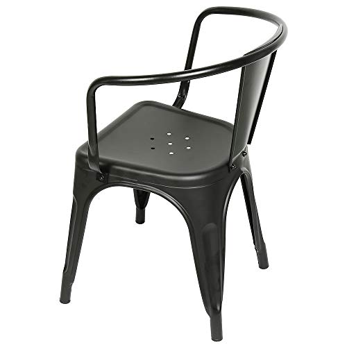 Lot-de-4-Tabourets-de-Bar-en-mtal-Noir-Mat-avec-Petit-Dossier-chaises-de-Bar-ou-Tabourets-mtal-Hauteur-76cm-Parfait-pour-Table-de-100-cm-et-Plus-0-2