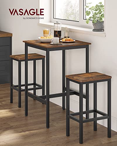 VASAGLE-Ensemble-Table-de-Bar-avec-Tabourets-Table--Manger-avec-2-Chaises-Table-de-Cuisine-60-x-60-x-90-cm-Chaises-de-Bar-30-x-40-x-65-cm-Style-Industriel-Marron-Rustique-et-Noir-LBT017B01-0-0