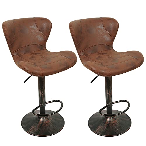 THINFAR-Tabouret-de-Bar-Vintage-Lot-de-2-Tabouret-Bar-Industriel-en-Similicuir-Hauteur-Reglable-et-Pivotant-360-Chaise-de-Bar-avec-Repose-Pieds-et-Dossier-0