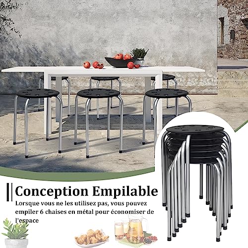 COSTWAY-Lot-de-6-Tabourets-de-Bars-Empilables-Tabourets-Ronds-Structure-en-Metal-en-Forme-de-X-Tabourets-Gigognes-pour-Enfants-et-Adultes-Maison-Bureau-Salles-de-Classe-0-2
