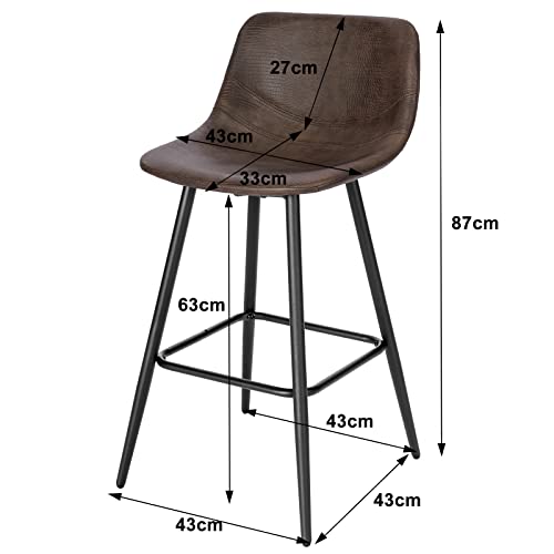 WOLTU-Lot-de-2-Tabourets-de-Bar-avec-Dossier-Chaises-de-Salle-a-Manger-avec-Assise-Rembourree-Chaises-Hautes-Cuisine-avec-Pieds-en-Metal-Hauteur-du-Siege-63-cm-en-Similicuir-2649-0-1