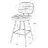 EUGAD-Tabouret-Bar-Lot-de-2-Chaise-de-Bar-Chaise-de-Cuisine-Tabouret-de-Bistrot-Tabouret-de-Comptoir-Tabouret-avec-DossierRepose-Pieds-Siege-rembourre-en-Velours-et-Metal-BY02-2-0-1 EUGAD-Tabouret-Bar-Lot-de-2-Chaise-de-Bar-Chaise-de-Cuisine-Tabouret-de-Bistrot-Tabouret-de-Comptoir-Tabouret-avec-DossierRepose-Pieds-Siege-rembourre-en-Velours-et-Metal-BY02-2-0-1