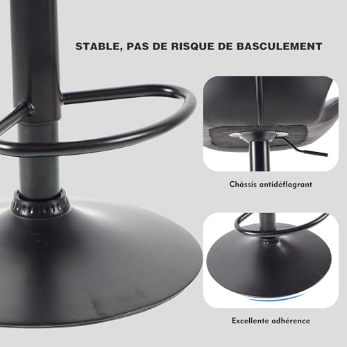 Ensemble-de-2-chaises-de-Bar-Tabourets-de-Cuisine-Modernes-a-Hauteur-reglable-avec-Dossier-Chaise-dilot-de-Cuisine-pivotante-en-Simili-Cuir9004-0-2