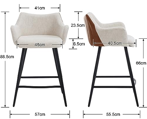 Wahson-Tabouret-de-Bar-Lot-de-2-Chaise-de-Bar-avec-Accoudoirs-Dossier-Chaise-Haute-Cuisine-avec-Repose-Pied-Metal-Chaise-Bar-Moderne-66-cm-Tabouret-Bar-pour-Central-Ilot-de-CuisineBar-0-0