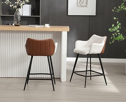 Wahson-Tabouret-de-Bar-Lot-de-2-Chaise-de-Bar-avec-Accoudoirs-Dossier-Chaise-Haute-Cuisine-avec-Repose-Pied-Metal-Chaise-Bar-Moderne-66-cm-Tabouret-Bar-pour-Central-Ilot-de-CuisineBar-0-1