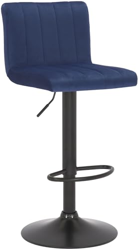 CLP-Tabouret-De-Bar-Jamie-en-Velours-I-Chaise-Haute-De-Bistrot-avec-Repose-Pieds-Hauteur-Reglable-Pivotant-0