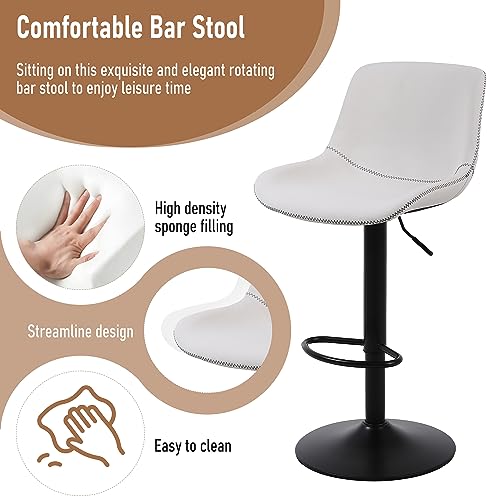 Ermnois-Lot-de-2-tabourets-de-Bar-pivotants-avec-Dossier-Chaises-de-Bar-Modernes-reglables-sans-accoudoirs-en-Cuir-synthetique-0-1