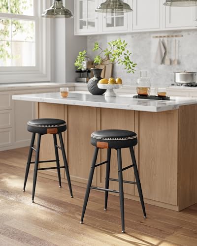 VASAGLE-Collection-Echo-Tabouret-de-Bar-Chaise-de-Cuisine-Siege-Haut-en-PU-avec-Coutures-pour-Cuisine-Bar-a-Domicile-Montage-Facile-0-1
