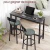 VASAGLE-Tabouret-de-Bar-Lot-de-2-Chaise-de-Cuisine-Rembourre-PU-Assise-755-cm-Repose-Pieds-Montage-Simple-Industriel-Salle-a-Manger-Cuisine-Noir-Classique-et-Vert-Foret-LBC069C01-0-1