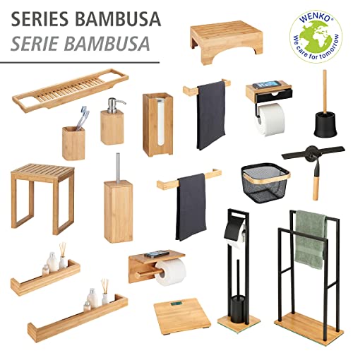 WENKO-Tabouret-de-Salle-de-Bain-Bambusa-escabeau-aux-Belles-Formes-en-Bambou-Aide-dacces-a-la-Baignoiredans-la-Cuisine-Tabouret-pour-Plantes-40x15x30-cm-Nature-0-2
