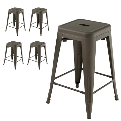 COSTWAY-Lot-4-Chaises-Salle-a-Manger-Empilable-de-Style-Industriel-en-Acier-Convient-pour-BistrotCuisineBarCafe-JardinBalcon-52-x-44-x-84cm-L-x-l-x-H-Charge-Max-120kg-0