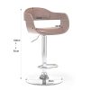 Mingone-Tabouret-de-Bar-en-Bois-Moderne-Chaise-de-Bar-Hauteur-Reglable-Chaises-de-Cuisine-en-Cuir-avec-Dossier-pour-Bureau-Cuisine-Bar-Restaurant-0-2