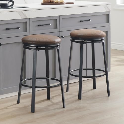 SHOCOKO-Swivel-Bar-Stools-Tabouret-de-comptoir-de-cuisine-avec-assise-en-cuir-synthetique-et-cadre-en-metal-robuste-moderne-pour-ilot-de-cuisine-bar-salle-a-manger-marron-0-1