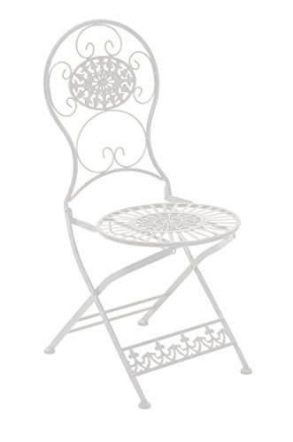 Chaise-de-Jardin-Pliante-Mani-Chaise-de-Balcon-en-Fer-Forge-avec-Hauteur-dAssise-45-cm-Meuble-de-Terrasse-et-pour-Usage-Exterieur-Couleur-0-0