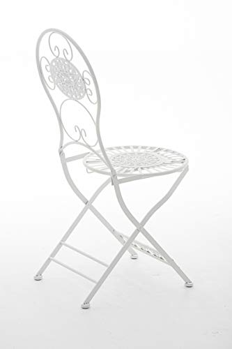 Chaise-de-Jardin-Pliante-Mani-Chaise-de-Balcon-en-Fer-Forge-avec-Hauteur-dAssise-45-cm-Meuble-de-Terrasse-et-pour-Usage-Exterieur-Couleur-0-2