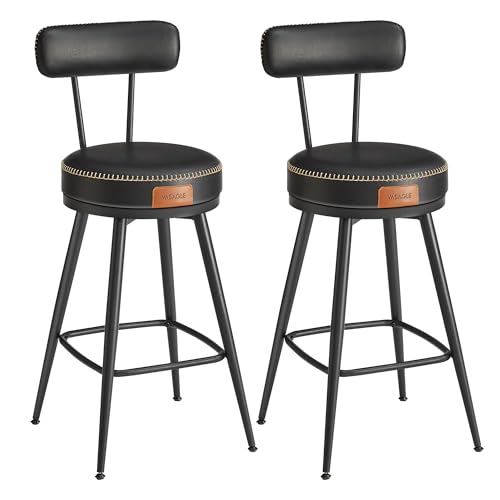 VASAGLE-EKHO-Collection-Tabouret-de-Bar-Chaise-de-Cuisine-Siege-Rembourre-PU-avec-Coutures-Style-Moderne-Mi-siecle-pour-Cuisine-Bar-0