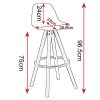 WOLTU-Lot-de-1-Tabouret-de-Bar-en-Similicuir-siege-Tabouret-de-Cuisine-avec-Repose-Pied-0-1 WOLTU-Lot-de-1-Tabouret-de-Bar-en-Similicuir-siege-Tabouret-de-Cuisine-avec-Repose-Pied-0-1