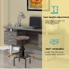 LIFEZEAL-Tabouret-de-Bar-Industriel-Hauteur-Reglable-595-75CM-Tabouret-Cuisine-Rond-Pivotant-360-avec-Repose-Pieds-Siege-en-Pin-33x33CM-Support-en-Tube-de-Fer-avec-Charge-de-150-KG-Bronze-0-2
