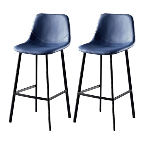 PZEOB-Tabourets-de-Bar-en-Fer-forge-2-pieces-Coussins-en-Cuir-Hauteur-de-Bar-avec-Dossier-Chaise-de-Bar-sans-accoudoirs-0