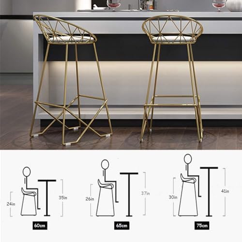 Tabouret-de-Bar-en-Fer-forge-avec-Dossier-242630-Pouces-Hauteur-de-comptoir-Moderne-Coussin-en-Cuir-PU-Chaise-Haute-pour-Petit-dejeuner-pour-Cuisine-Bar-Salle-a-Manger-cafe-0-2