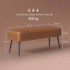VASAGLE-Collection-EKHO-Banc-dEntree-Bout-de-Lit-pour-Chambre-PU-avec-Coutures-avec-Pieds-en-Acier-pour-Salon-Salle-a-Manger-Style-Moderne-Mi-siecle-0-1 VASAGLE-Collection-EKHO-Banc-dEntree-Bout-de-Lit-pour-Chambre-PU-avec-Coutures-avec-Pieds-en-Acier-pour-Salon-Salle-a-Manger-Style-Moderne-Mi-siecle-0-1