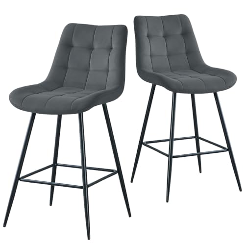 JYMTOM-Lot-de-2-chaises-de-bar-avec-dossier-et-repose-pieds-en-metal-Revetement-en-velours-Avec-rembourrage-Pour-bar-cuisine-salle-a-manger-salon-comptoir-et-bistro-0
