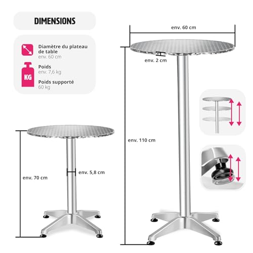 TecTake-Table-Haute-Mange-Debout-Table-Bistrot-Table-de-Bar-Ronde-Diverses-Options-0-1