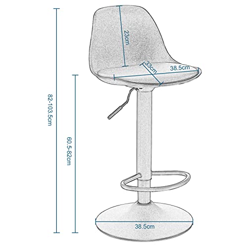 EUGAD-Tabouret-de-Bar-Lot-de-2-Chaise-de-Bar-Pivotant-Tabouret-de-Bistrot-Tabouret-de-ComptoirTabouret-avec-Dossier-Socle-Rond-Repose-Pieds-en-Metal-e892-0-1