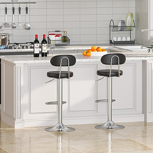 HOOBRO-Tabourets-de-Bar-Lot-de-2-Chaises-de-Bar-en-PU-Hauteur-Reglable-Sieges-de-Cuisine-Pivotants-a-360-avec-Dossier-et-Repose-Pieds-Assise-Rembourree-en-Mousse-Noir-ESB33BYP201-0-0