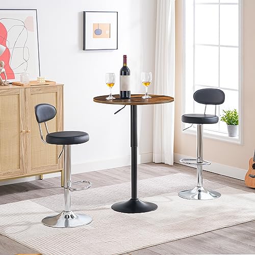 HOOBRO-Tabourets-de-Bar-Lot-de-2-Chaises-de-Bar-en-PU-Hauteur-Reglable-Sieges-de-Cuisine-Pivotants-a-360-avec-Dossier-et-Repose-Pieds-Assise-Rembourree-en-Mousse-Noir-ESB33BYP201-0-2